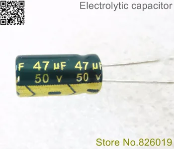 47UF 50V 6*12 aukšto dažnio žemo impedanso aliuminio elektrolitinių kondensatorių 47uf 50v