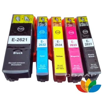 5 pak 26 XL Suderinama EPSON rašalo kasetės Išraiška Premium XP-600 XP-610 XP-700 XP-710 XP-800 XP-810 Spausdintuvo