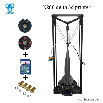 HE3D K280 Kossel delta 3D spausdintuvą,DC 24V400w galia, didelis spausdinimo dydis , didelis greitis,auto lygį, šilumos lova,parama multi medžiaga