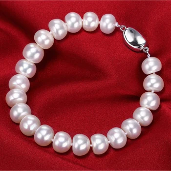 WATTENS Aksesuarai, pakabukai 925 sterlingas sidabro apyrankės,Originali natūralių perlų apyrankės moterims,Perlų papuošalai Meilės dovana