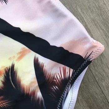 ZMTREE Kokoso Medžio Spausdinti Simwear Moterų Maudymosi Kostiumą 2018 Seksualus Backless vientisi maudymosi kostiumėlį, Aukštos Kojos Monokini Plaukti Dėvėti XL