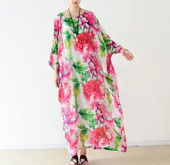 Moteriški Summer Maxi Dress 2016 Naują Atvykimo Ponios Gėlių Suknelė Spausdinti Klubas Šaliai, Skraistės Longue Femme Plius Dydis Suknelė Vestido Renda