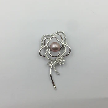 Sinya 925 sterling silver Rose Sages moterims Mama su 10.5-11mm gamtos perlas Valentino Dienos,gimtadienio dovana, KARŠTO