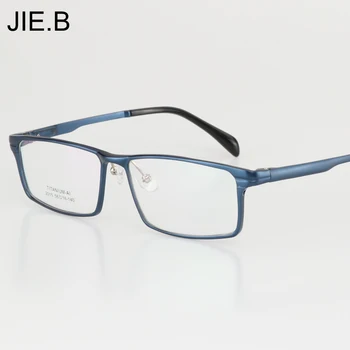 JIE.B Mados moldura Taurės vyrų, moterų aliuminio+Titano Akiniai, Optiniai akinių rėmeliai trumparegystė recepto akiniai Rėmeliai