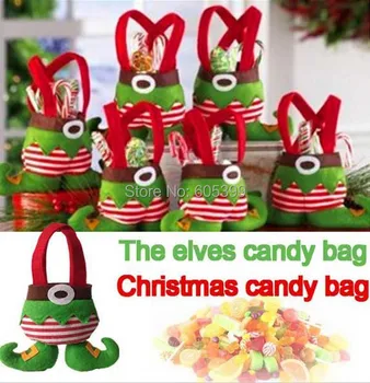 Naujas Puikus Elf Saldainių Maišelis Kalėdinių Dovanų Maišelis Kalėdinių Dekoravimo Prekių Kalėdų Dvasią Lėlės maišelis Dydis: 22X18cm