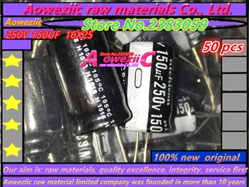 Aoweziic 50 VNT 250V 150UF 16X25 aukšto dažnio mažo pasipriešinimo elektrolitinius kondensatorius 150UF 250V 16*25