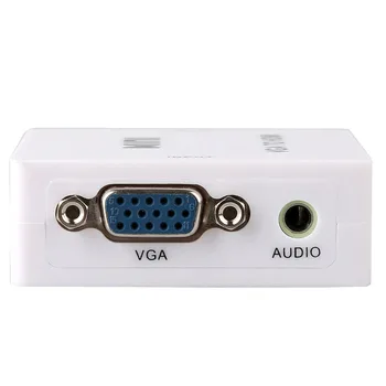 Mini HD 1080P VGA Į HDMI HDTV Video Converter Box Adapteris Su Audio iš KOMPIUTERIO, Nešiojamojo kompiuterio į HDTV Projektorius
