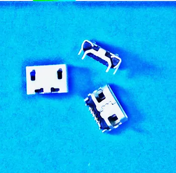 10vnt Micro USB 5pin Jokio Šalutinio Jautis ragų Moterų Usb Lizdas Plokščias Nagų Keturių Kojų Lizdas Mini Usb Jungtis Nemokamas pristatymas