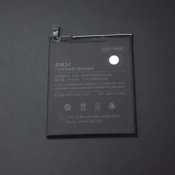 Baterija Xiaomi Mi Pastaba Pro Telefonas Aukštos Kokybės BM34 3010mAh Atsarginę Bateriją Už Xiaomi Mi Pastaba Pro