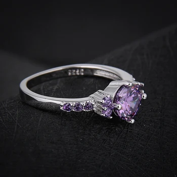 Naujas mados papuošalų paslaptis, violetinė bauda cirkonis žiedai moterų vestuvių juostas šalis dovana meilužis CCR199