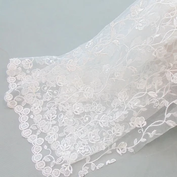 5yards Mados Vestuvių Suknelė Nėrinių Audiniai, Siuvinėjimo Medžiaga Chantilly prancūzijos guipure balto tiulio, nėrinių audinys vestuvės dress