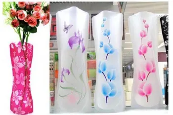 Nauji plastikiniai PVC Sulankstomas Neperleidžiama Gėlių Vaza,Kūrybos namų apyvokos daiktai;Naujumo elementus;Home & office dekoratyvinis produktas