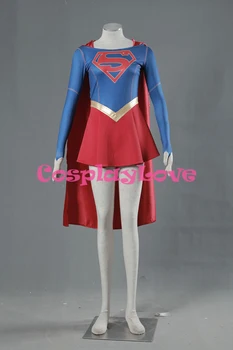 Stock Moterų Supermenas Cosplay Kostiumų Superhero Supergirl Suknelė Aukštos Kokybės Suaugusiems Vaikas Šalies Halloween Carnival Užsakymą
