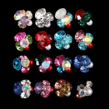 10VNT/Daug naujų nagų papuošalai krištolas kalnų krištolas didelių deimantų, perlų, nagų lako 3d nagų grožio kalnų krištolas apdaila #3597-3612