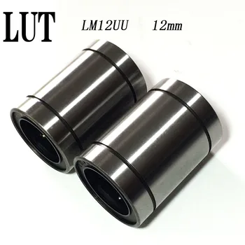 Aukštos kokybės 10 vnt LM12UU 12mm LM12 Linijinis Rutulinių Guolių, Įvorių Linijiniai Guoliai CNC 3d spausdintuvo dalys LM12 12*21*30mm