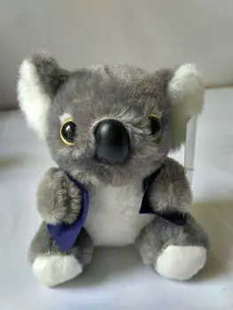 Mini mielas pliušinis koala žaislas aukštos kokybės mėlyna liemenė koala lėlės dovana, apie 11cm