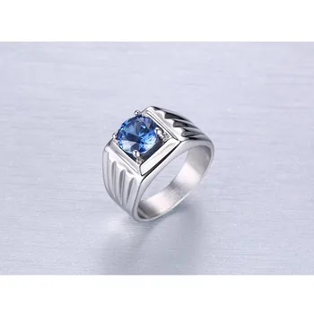 Vnox Išskirtiniai Vestuviniai Žiedai Moterims, Mėlyna CZ, Cirkonio Akmuo Žiedas Papuošalai