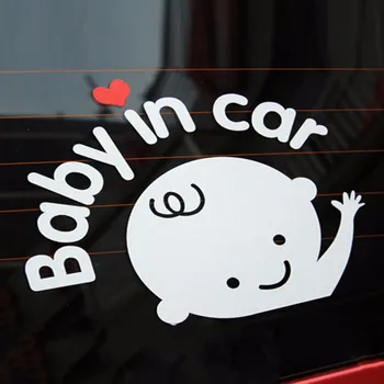 YawlooC 1 PC/AIKŠTELĖ, Nemokamas pristatymas Cartoon Automobilių Lipdukai , Atspindintis Vinilo Stilius Baby Automobilių Atšilimo Automobilių Lipdukas ,Kūdikių Laive