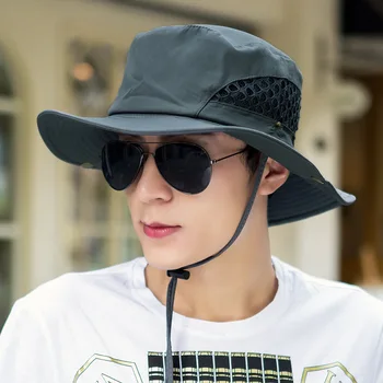 Nauja vyriška vasaros atspalvį kibiro kepurę Aukštos kokybės lauko laisvalaikio apsaugos nuo saulės, kepurės vyrams