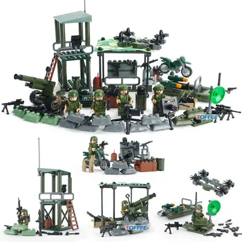 2017 KARŠTO Suderinama LegoINGlys Karinės Armijos Džiunglių Komandosai Sumos Su Ginklų, Pistoletai WW2 Blokai Žaislai Vaikams
