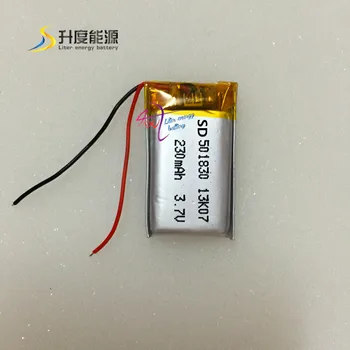 Planšetinio kompiuterio baterija mažas dydis, 3.7 v 230mah battery/ li polimeru baterijos, SD 501830