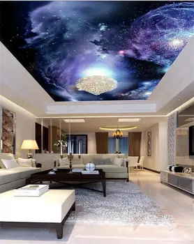 3d tapetai pasirinktinius nuotraukų kambario lubų freskos svajonė visatos žvaigždėtą dangų dažymas TV foną, neaustiniai tapetai, sienų 3d