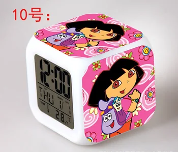 Dora Explorer Žadintuvas,Žėrintis LED Spalva Pakeisti Daugiafunkcį žadintuvas vaikams gimtadienio dovana žaislas žadintuvas