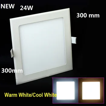 24W LED lubų nišoje tinklelis downlight / kvadratinis skydas šviesos 300mm, 1pc/lot nemokamas pristatymas