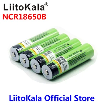 4PCS LiitoKala Originalus 3.7 V NCR 18650B 3400 3400mAh Įkraunamas Baterijas Panasonic Galia Banko Žibintuvėlis