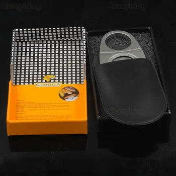 Cohiba Nerūdijančio Plieno 2 Menčių Cigarų Pjovimo Žirklės Su Juodomis Atveju, Dovanų Dėžutėje