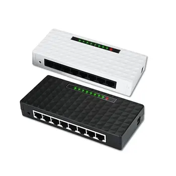 DIEWU 8 Port 1000Mbps Gigabit Ethernet Tinklo Jungiklio, aukštos kokybės Smart Gigabit Switch 8 Portas Jungiklis su ES/JAV plug