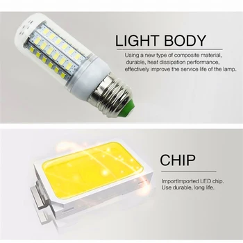 LED Lemputės, Lempos, E27 E14 110/220V SMD5730 48/69Leds Lemputės Lampada LED Diodų Lempos Energiją taupančiomis Šviesos Namų Dropship zk40