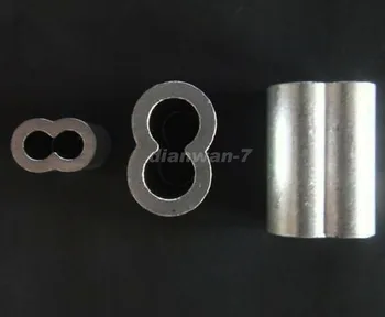 M1.5 Aliuminio Užspaudimo Kilpos Rankovėmis Kabelių Fiksavimo.100VNT