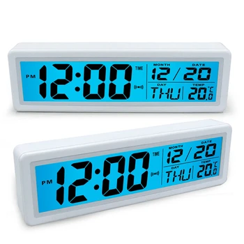 2 1 lentelė/kabo laikrodis, LCD ekranas, skaitmeninis laikrodis Elektroninis termometras, laikrodis, su apšvietimu Stalinis kalendorius laikrodis