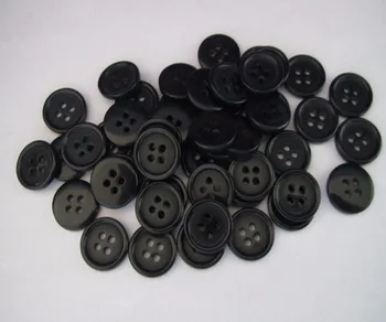 Nemokamas pristatymas 13mm juoda 4 skylių dervos mygtuką ployster mygtuką whosale gali graviruotas logotipas palaidinė mygtuką 200pcs