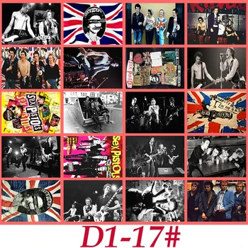 D1-17# Sex Pistols Klasikinis Band Serijos lipdukas 20/vnt PVC Nešiojamas surinkimo Dovana, Namų Dekoro Stiliaus Šaldytuvas, Sumaišyti Lipdukai