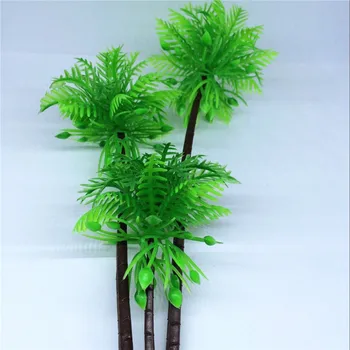 1PCS Tris Filialus Kokosų Žalia Dekoracijos Kraštovaizdžio Modelis Medžių Mišką, Miniatiūrinės Kraštovaizdžio Tinka Apdailos Karšto pardavimo