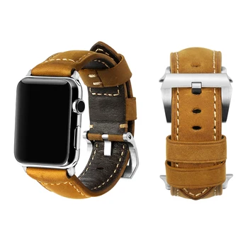 CHIMAERA Derliaus Originali Veršiuko Oda Iwatch Žiūrėti Diržu, Apple Watch Bracele 38mm Mens Apple kišeninių 42mm