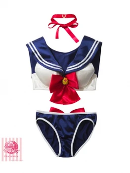 Nemokamas Pristatymas Patvirtinimo Sailor Moon Girl Seksualus Bikini maudymosi kostiumėlis, apatinis Trikotažas Sailor Kostiumas, Cosplay Kostiumai, Plius Dydis 5Colors