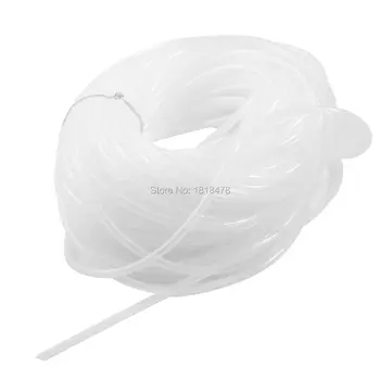 35M Ilgio PE Polietileno Spiralinis Kabelis Wire Wrap Vamzdis Baltas 4mm
