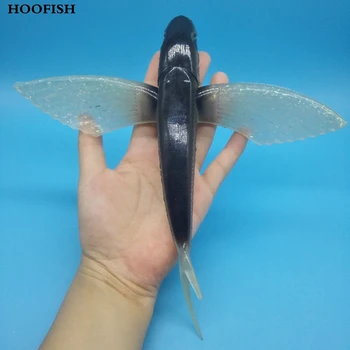 120g/22cm flying fish jaukų bionic minkštas masalas žvejoti tunų aliejus, jūros plokštuma, Minkštas masalas žvejybos masalas