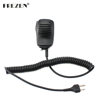Nešiojamų Mini Garsiakalbis Mikrofonas Mikrofono PTT už Icom Du Būdu Radijo IC-F3 SL25 V80 už Cobra Walkie Talkie HH37ST FRS90