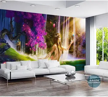 3d tapetai užsakymą foto tapetai, freskos, vaikų kambarys gėlių grožio krioklys 3d tapyba sofa-lova, TV foną sienos 3d