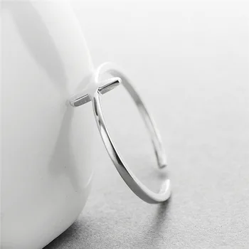 925 sidabro žiedas paprastas, stilingas panele žiedo atidarymo sidabro kryžiumi uodega žiedas hipoalergicznych naujo dizaino sidabro 925 bauda papuošalai dovana