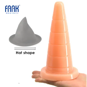 FAAK Butt plug siurbtukas skrybėlių formos analinis kaištis big analinis dildo Sekso Kamštis Suaugusiųjų Žaislai Vyrų ir Moterų Analinis Treneris Poroms