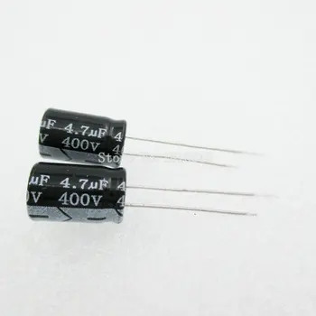 20PCS/DAUG Aliuminio elektrolitinių kondensatorių 4.7 uF 400V 8*12 Elektrolitinius Kondensatorius 400v 4.7 uf