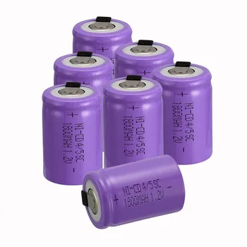 Naujas atvykimo 7 VNT Ni-Cd Skaičius 4/5 SubC Sub C baterija Įkraunama Baterija 1.2 V 1800mAh su violetine Tab 3.3 cm x 2.2 cm