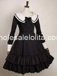 Ilgomis Rankovėmis Medvilnės Sailor Lolita Suknelė Lolita Kanalo Kamuolys Suknelė 6XL Parduoti Arbata Šalis Suknelės