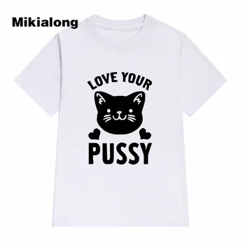 Mikialong 2017 saldus pora drabužių katė marškinėliai MYLIU SAVO PŪLINGAS spausdintos grafikos tees moterų marškinėliai, ulzzang harajuku viršūnes mujer