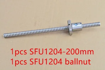 12mm kamuolys varžtą RM1204 ilgis 200mm plius SFU1204 kamuolys veržle CNC 
